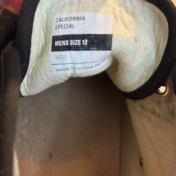 Seaveessuede black high top shoes 12